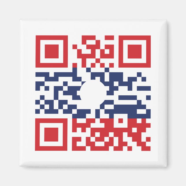 Aimant I Love Laos (Khoy Huk Lao) Drapeau QR Code | Geek  (Devant)