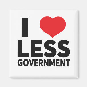 Aimant I Love Less Government Heart Politics Libertarian