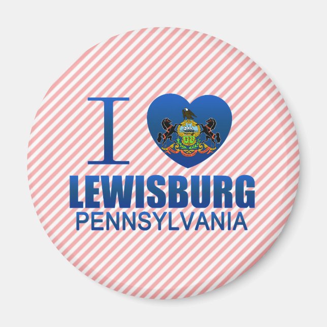 Aimant I Love Lewisburg, PA (Devant)