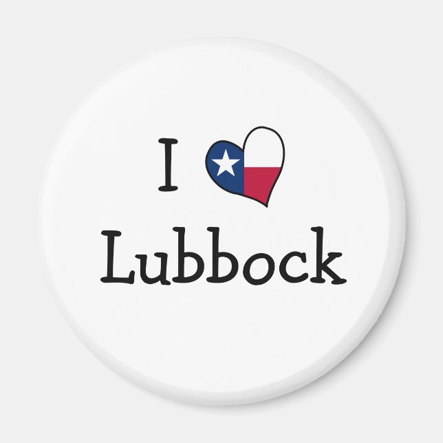 Aimant I Love Lubbock Texas (Devant)