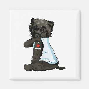 Aimant I Love Maman Tattoo Affenpinscher Maman Amoureux d