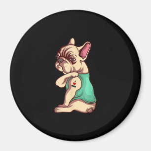 Aimant I Love Maman Tattoo Lover Funny French Bulldog
