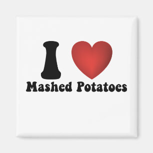 Aimant I Love Mashed Potatoes Thanksgiving Diner Cadeau