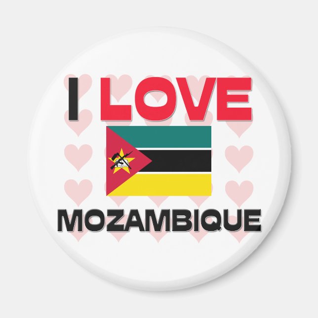 Aimant I Love Mozambique (Devant)