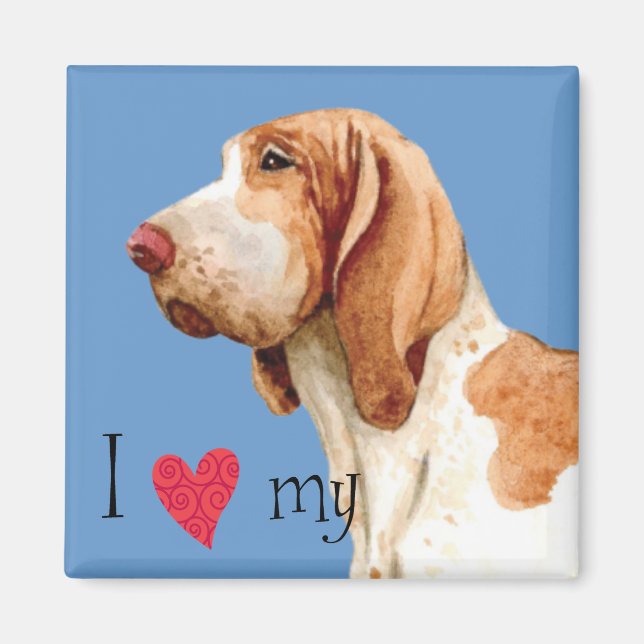 Aimant I Love my Bracco Italiano (Devant)