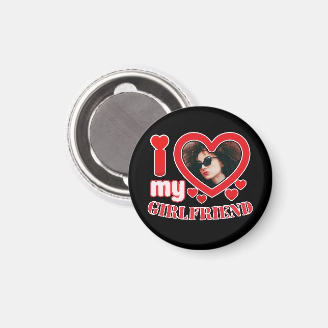 Aimant I Love My Girlfriend Personnalisé (Recto/Verso)