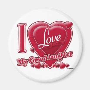 Aimant I Love My Grandgirl red - coeur