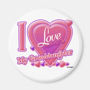 Aimant I Love My Grandgirl rose/violet - coeur