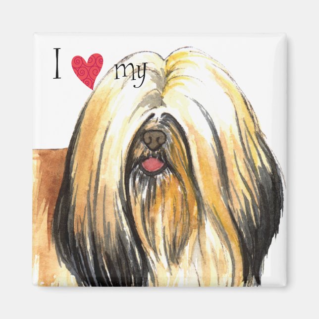 Aimant I Love my Lhasa Apso (Devant)