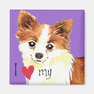 Aimant I Love my Long Coat Chihuahua