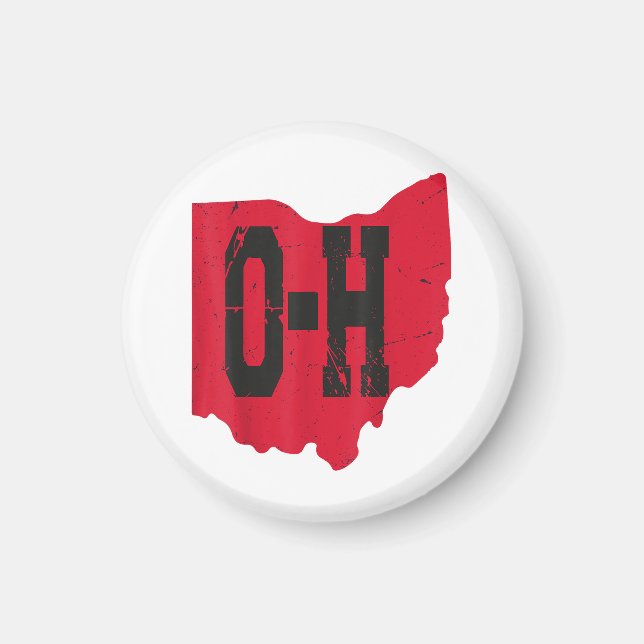 Aimant I Love My Ohio Home Script Ohio Buckeye State (Devant)