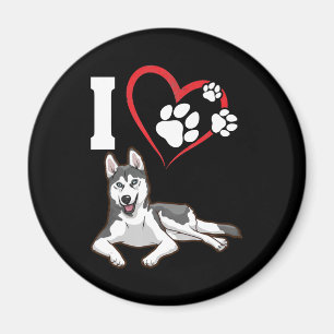 Aimant I love my siberian husky dog Home Decor Venin