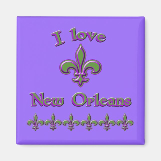 Aimant I Love New Orleans T-shirts, Mugs, Buttons (Devant)
