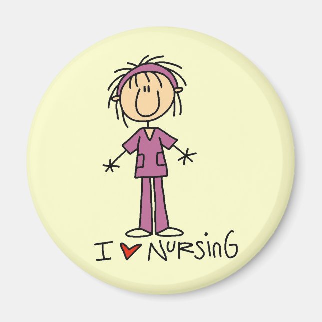 Aimant I Love Nursing T-shirts and Gifts (Devant)