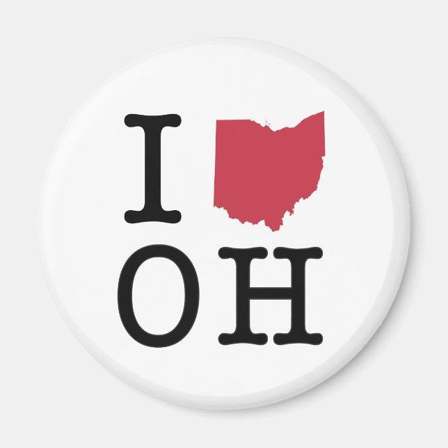 Aimant I Love Ohio (Devant)