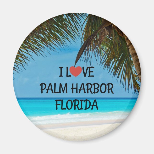 Aimant I Love Palm Harbour, Floride (Devant)