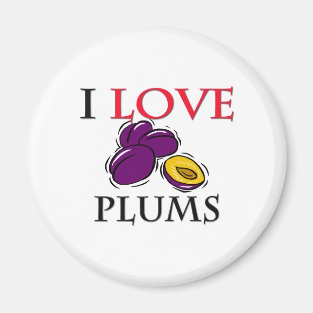 Aimant I Love Plums (Devant)