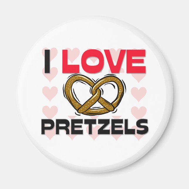 Aimant I Love Pretzels (Devant)