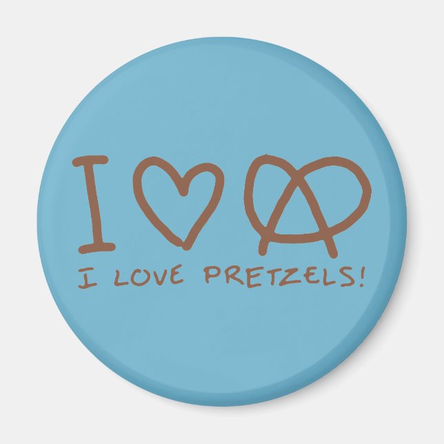 Aimant I Love Pretzels (Devant)