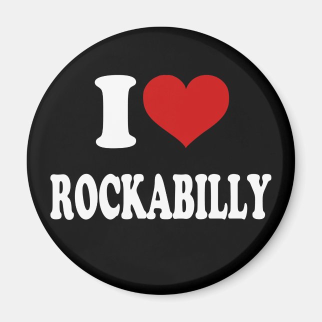 Aimant I Love Rockabilly (Devant)