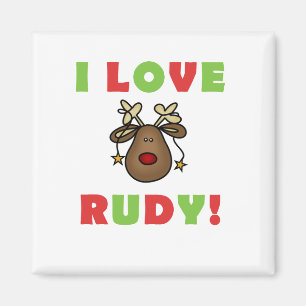 Aimant I Love Rudy Tshirts et cadeaux
