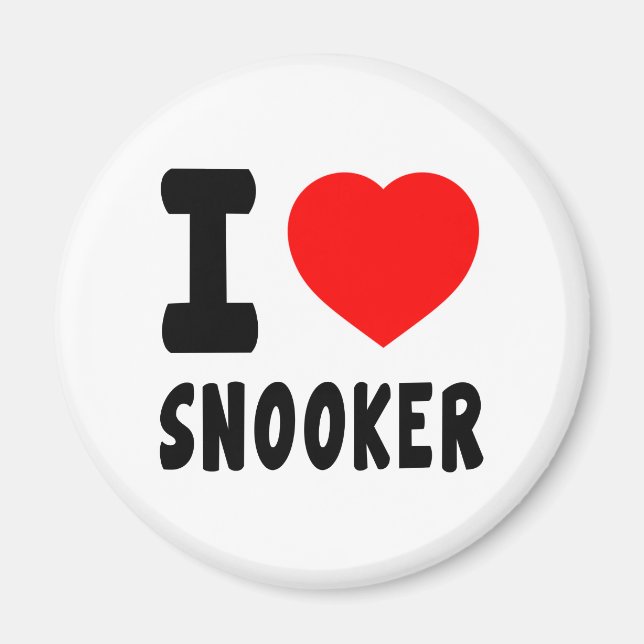Aimant I Love Snooker (Devant)