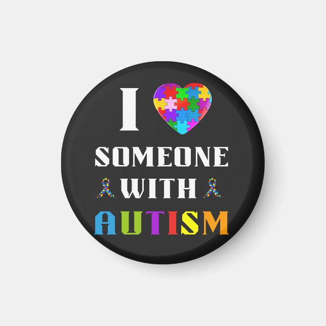 Aimant I Love Someone With Autism (Devant)