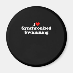 Aimant I Love Synchronisé Natation Coeur Souvenir Amusant