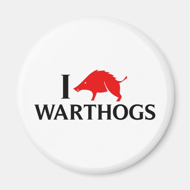 Aimant I Love Warthogs (Devant)