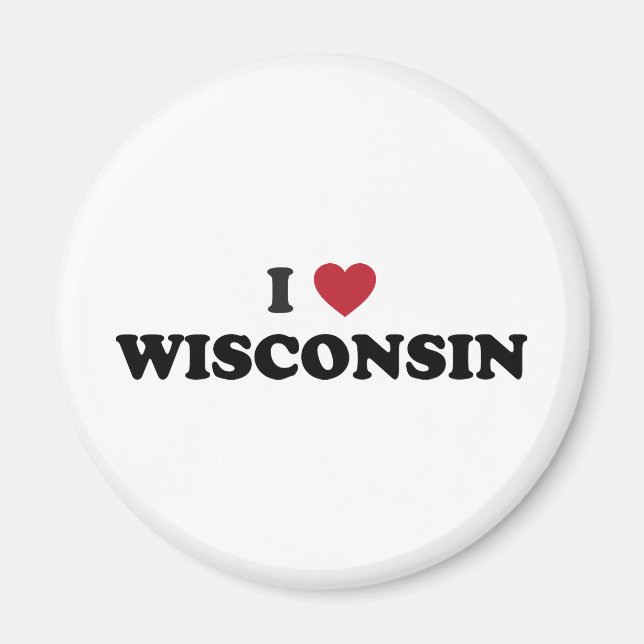 Aimant I Love Wisconsin (Devant)