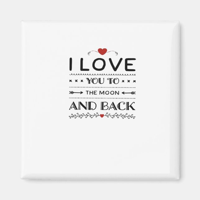 Aimant I Love You To The Moon And Back Refined Aesthetic  (Devant)