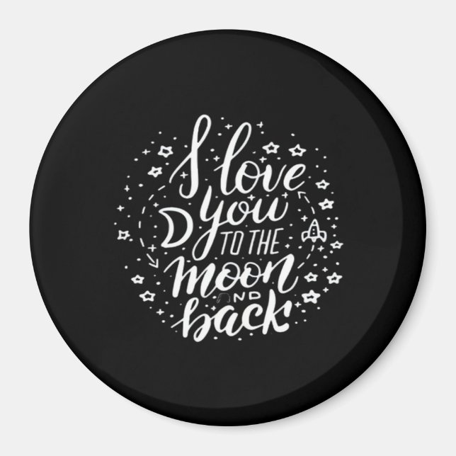 Aimant I Love You To The Moon And Back Timeless Appeal  (Devant)