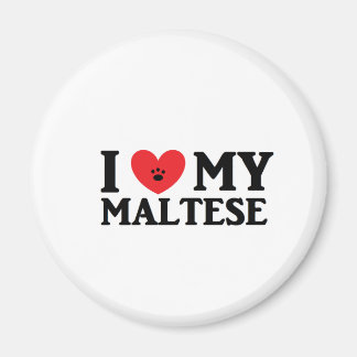 Aimant I ♥ My Maltese