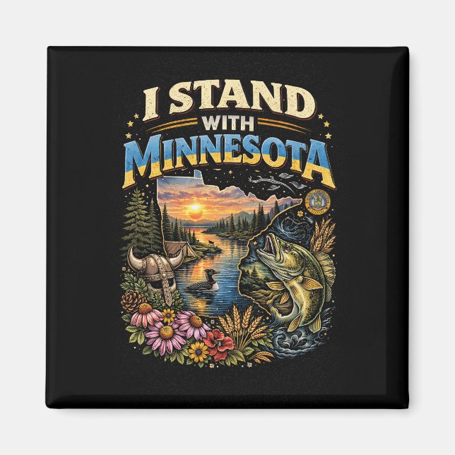 Aimant I Stand With Minnesota (Devant)