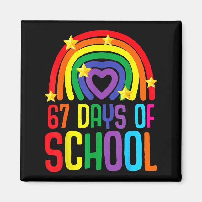 Aimant I Survived 67 Days Of School Funny Meme Student Te (Devant)