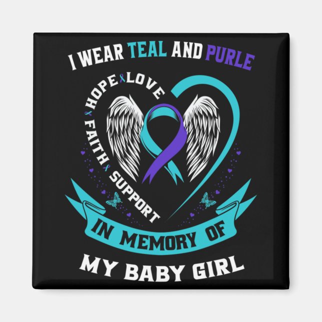 Aimant I Wear Teal And Purple Ba  (Devant)