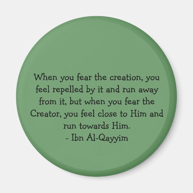 Aimant Ibn Al-Qayyim Cite L'Aimant Du Réfrigérateur (Devant)