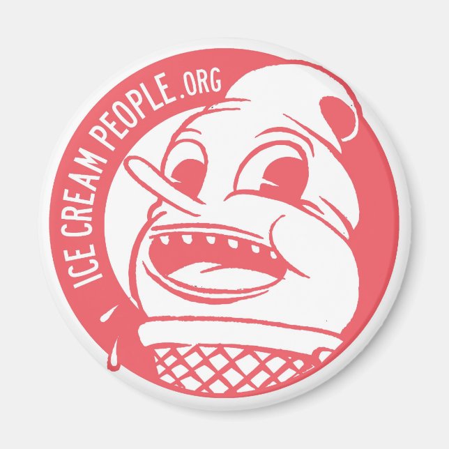Aimant Ice Cream People "logo rétro" (Devant)