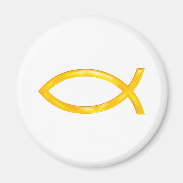 Aimant Ichthus - Symbole chrétien du poisson (Devant)