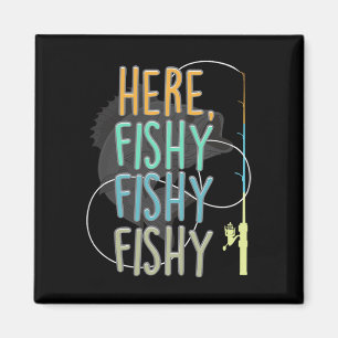 Aimant Ici Pêcheur Pêcheur Pêcheur Rod Pêche Poisson Sayi