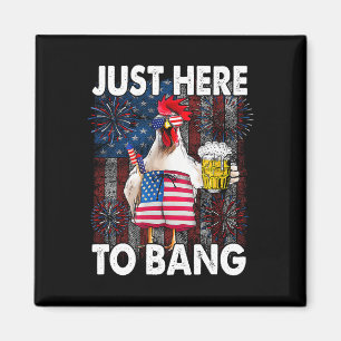 Aimant Ici Pour Bang Poulet 4 juillet Nous Drapeau Frappe