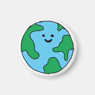 Aimant Icône écologique mondiale Joyeux Clipart de la Ter