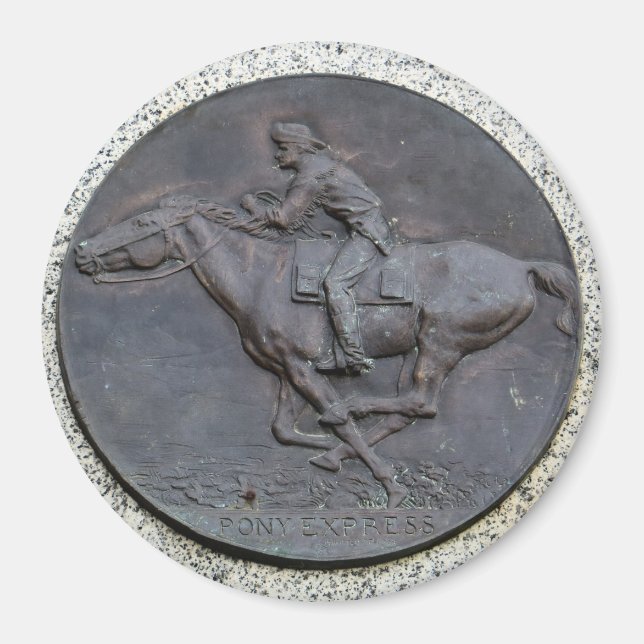 Aimant Icône Folsom : Pony Express Trail Marker (Devant)