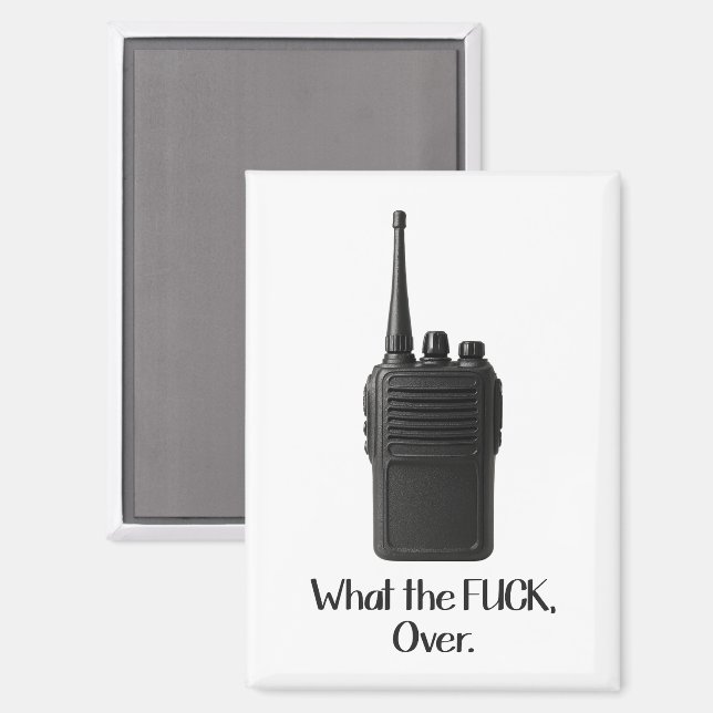Aimant Icône Fu*k Sur L'Icône Drôle Walkie Talkie (Recto/Verso)