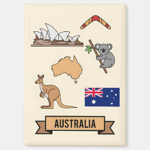 Aimant Icônes Symboliques Nationales Australiennes de Voy