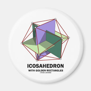 Aimant Icosahedron avec des rectangles d'or (la