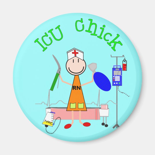 Aimant ICU Chick (infirmière) (Devant)