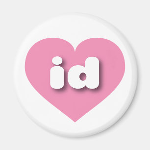 Aimant Idaho coeur rose - I love id