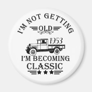 Aimant Idée cadeau d'anniversaire vintage personnalisé