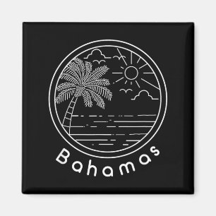 Aimant Idée de design de cadeau de drapeau des Bahamas fi